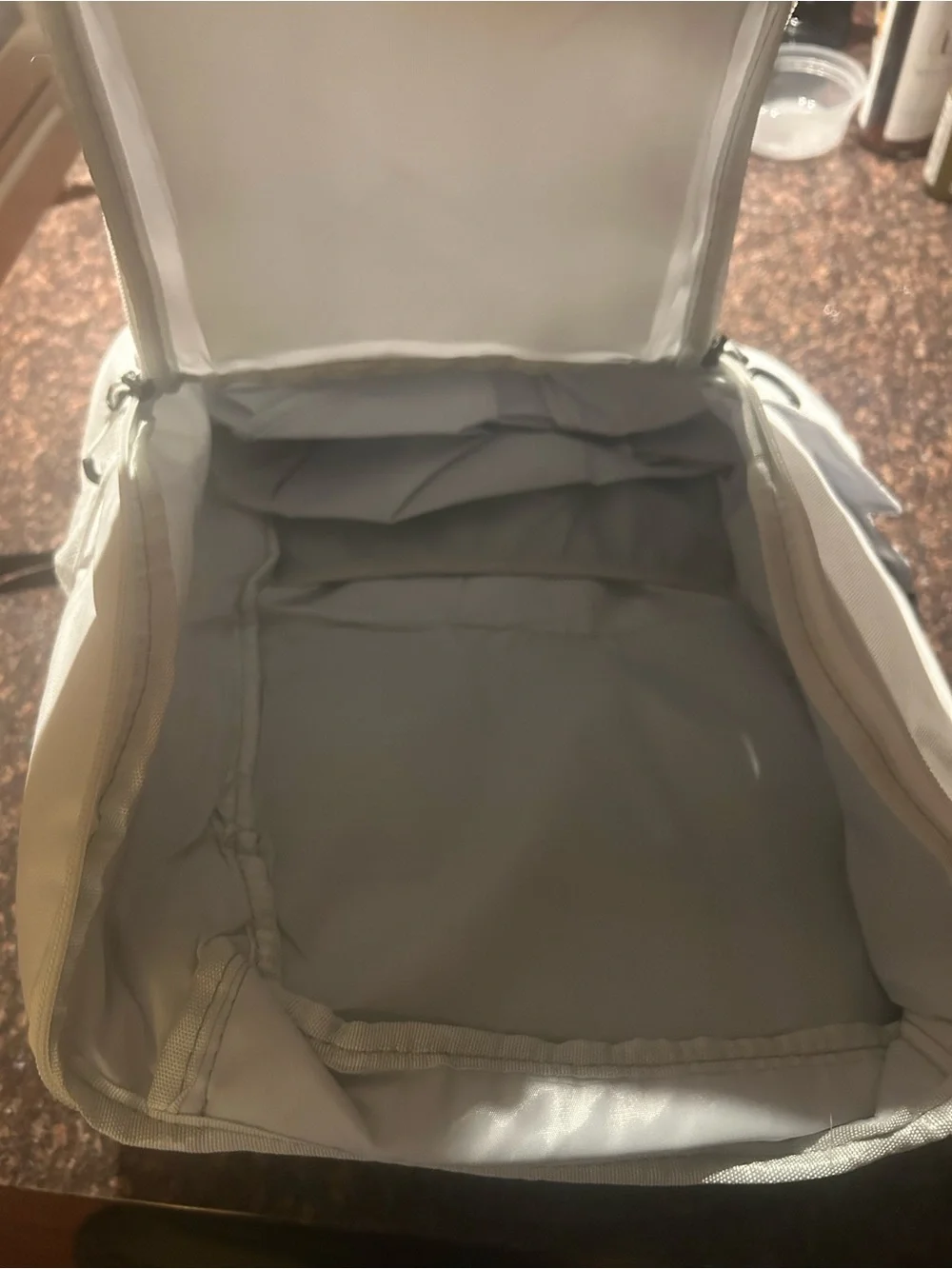 Nike White and Gold Sports Backpack